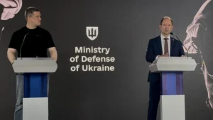 Михайло Федоров на брифінгу в Міністерстві оборони України