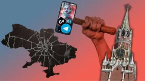 Росія бє по Україні смартфоном TikTok і Telegram на тлі Кремля