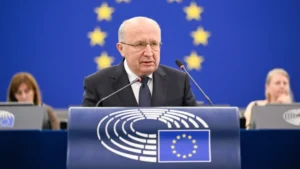 Єврокомісар Андрюс Кубілюс виступає в Європарламенті щодо України