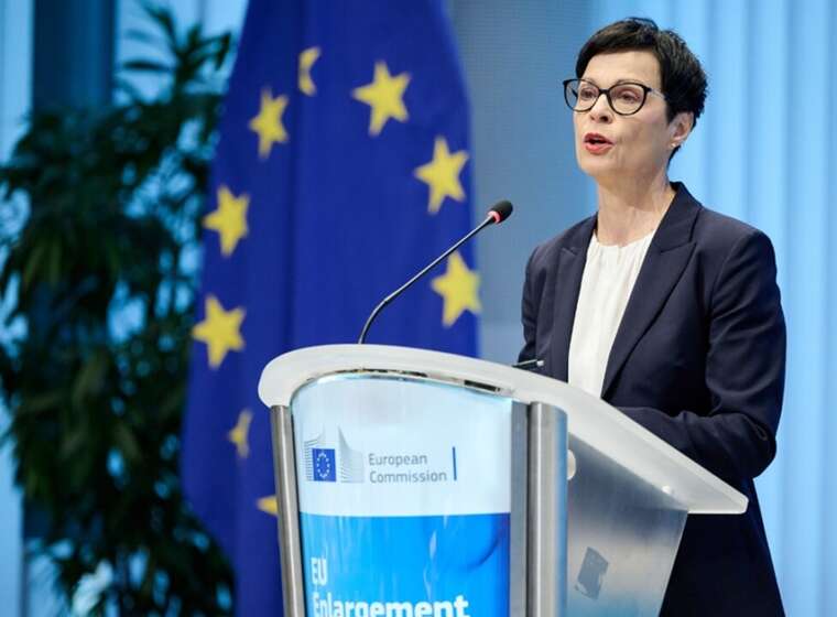 Марта Кос виступає на брифінгу ЄС щодо розширення для України