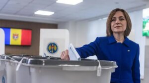 Президентка Молдови Майя Санду голосує на виборах у Кишиневі