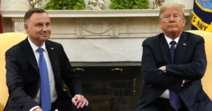 Анджей Дуда та Дональд Трамп під час зустрічі щодо відносин Польщі та США