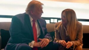 Дональд Трамп і Джорджія Мелоні під час зустрічі в Анкарі