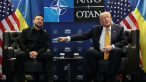 Дональд Трамп і Володимир Зеленський на саміті НАТО в Анкарі