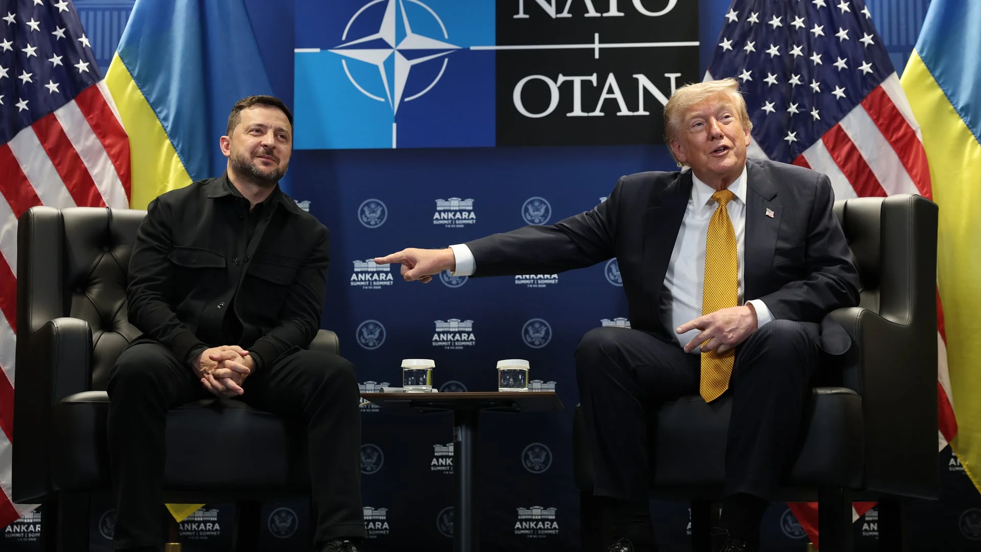 Дональд Трамп і Володимир Зеленський на саміті НАТО в Анкарі